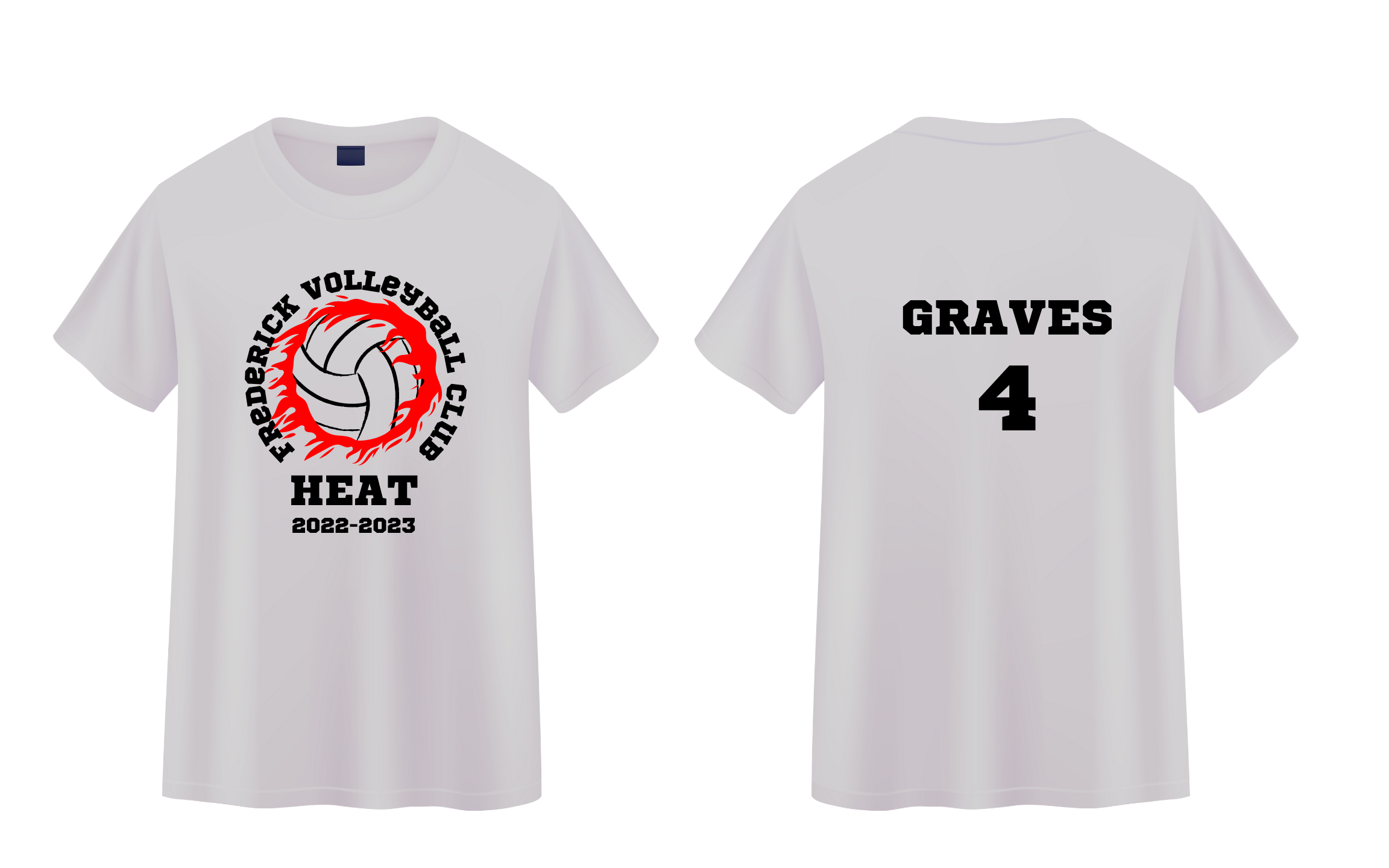 Frederick Volleyball Club Heat T-shift Design U15 Boys