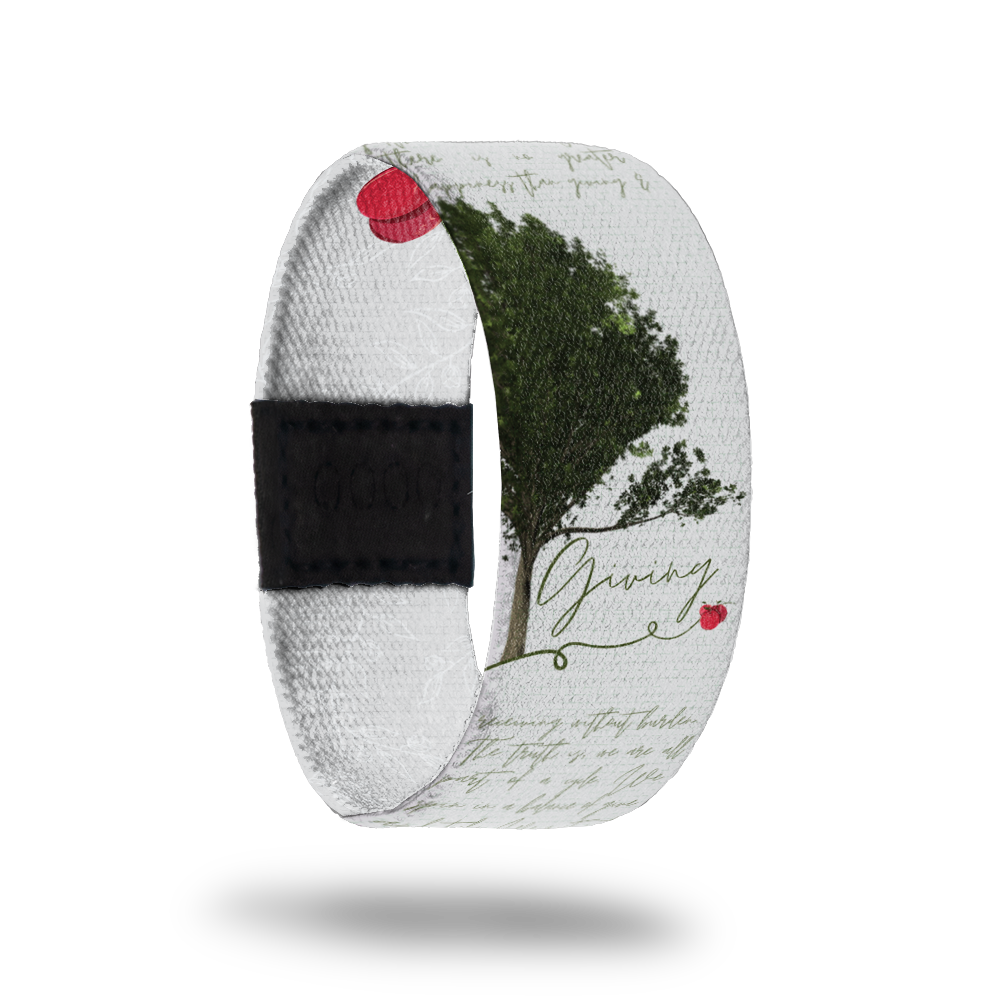 elastic strap bracelet with apple tree design